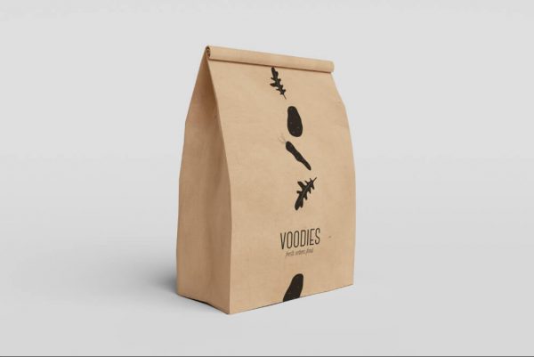 2019 Recycled Takeaway Food Packaging Brown Paper Bag3