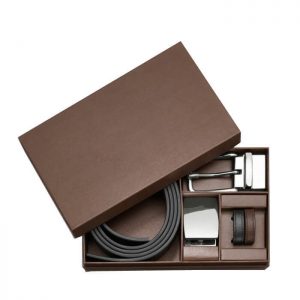 Custom Gift Rigid Cardboard Paper Belt Box Packaging1
