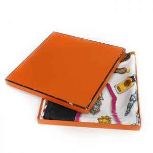 Factory Fancy Paper Gift Silk Scarf Box With Custom Logo2