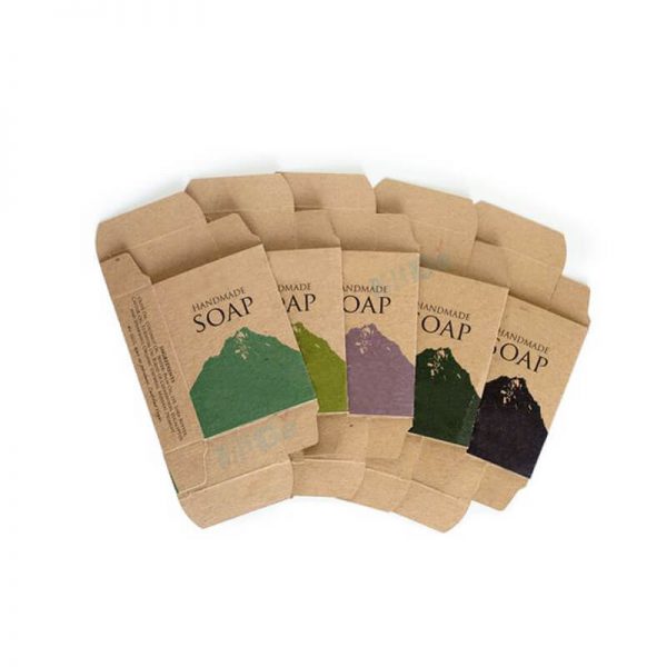 Factory Recycled Brown Kraft Paper Soap Box Packaging3