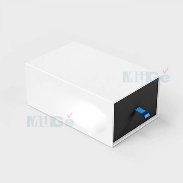 Fancy Color Printed Rigid Paper Packaging Drawer Silver Box3