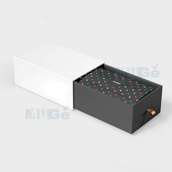 Fancy Color Printed Rigid Paper Packaging Drawer Silver Box4