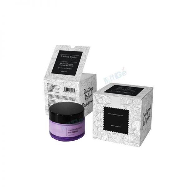 Free Sample Custom White Makeup Eye Cream Packaging Box4